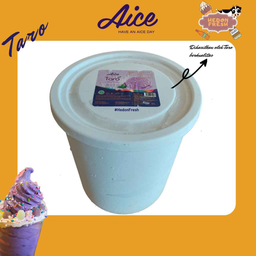 

Ice Cream Aice Taro 8 Liter (Es Krim Diamond Brookfarm Campina)