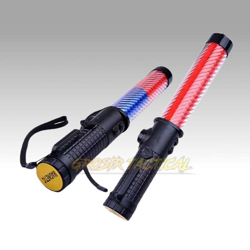 [LP-55] Lampu Lalu Lintas Panjang 30 CM Pluit lalin sirene magnet Charger import lampu lalin senter 