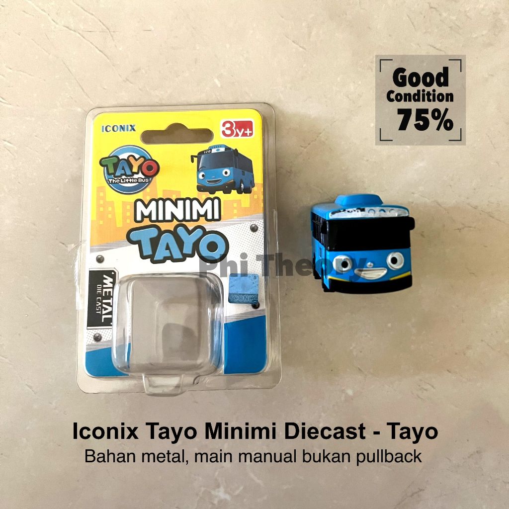 Iconix Tayo Minimi Diecast - Tayo / Mainan Bus Anak