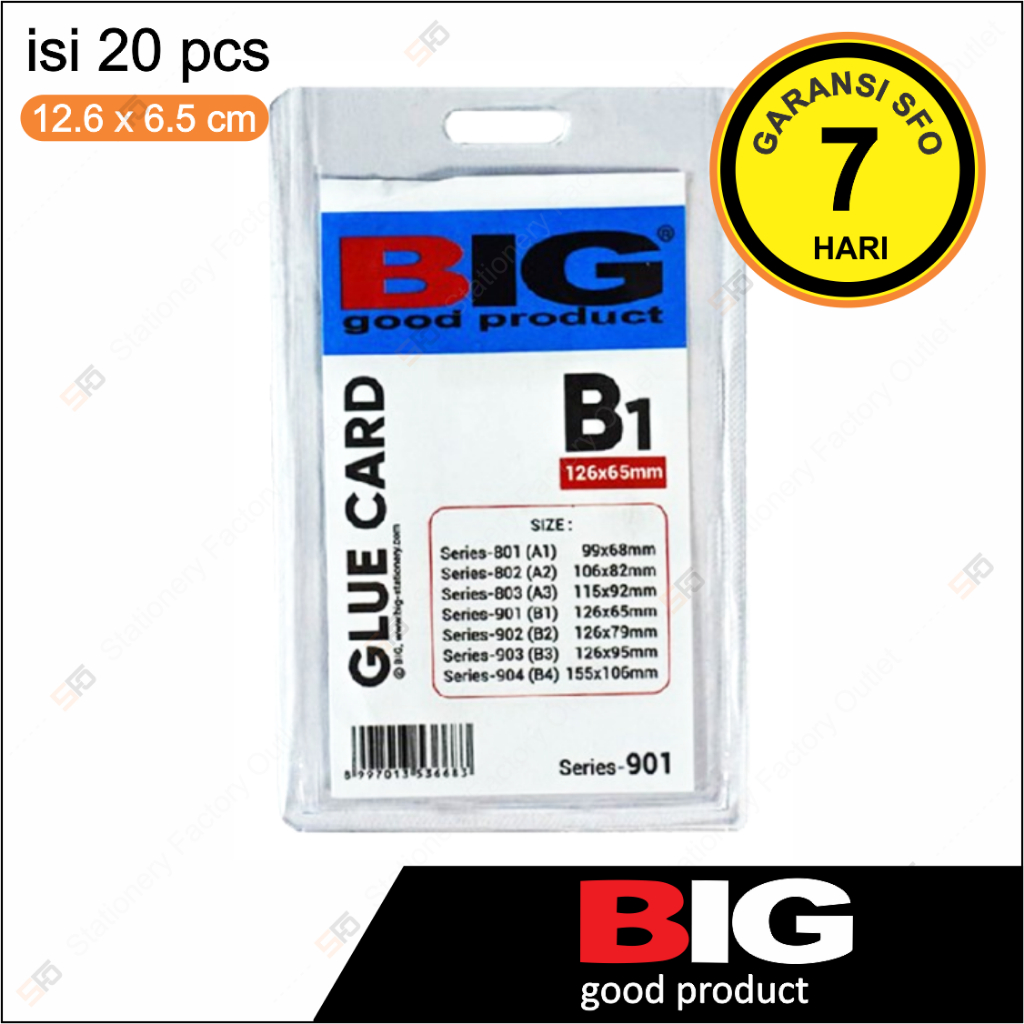 

ID Card Mika Big B1 isi 20 - 102mm x 65mm - Name Tag Glue Card Holder - SFO Semarang Official