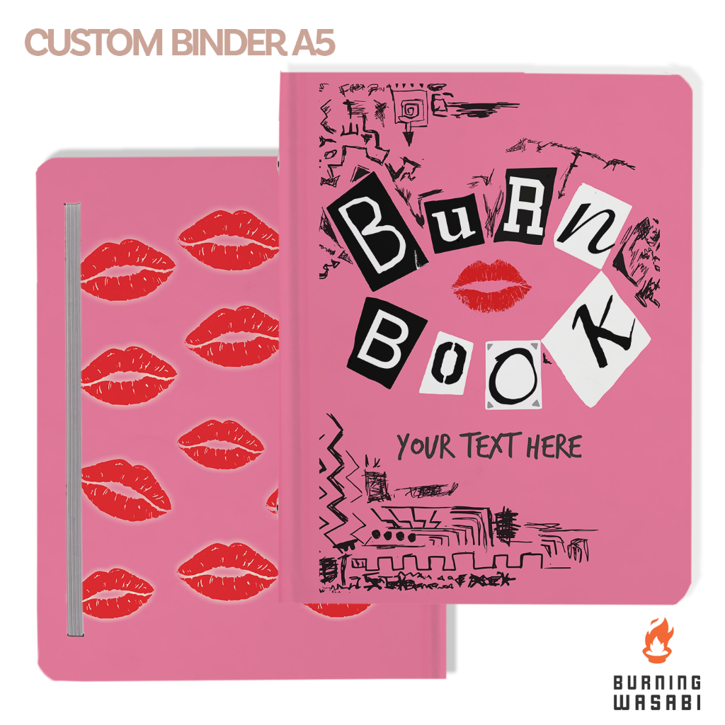 

Binder Burn Book Mean Girls Cosplay Aesthetic A5 20 ring 6 ring Custom Nama Burning Wasabi