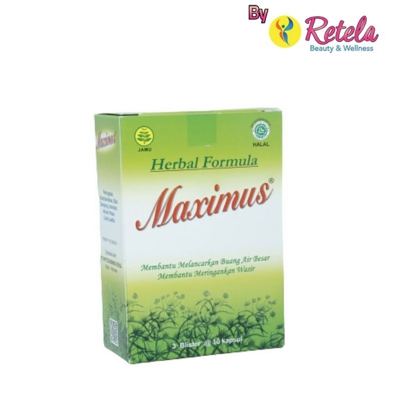 Maximus 3 Blister @10Kapsul / Obat Herbal / Dietary Herbal / Melancarkan BAB / Serat / Susah BAB