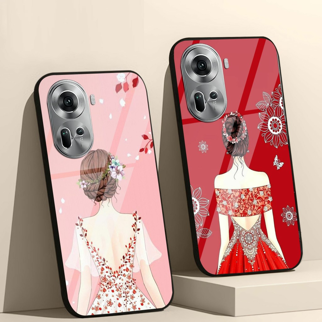 Case Kaca Oppo reno 11 5g - Kesing hp Oppo reno 11 5g - Case Cantik Oppo reno 11 5g - Case Kekinian 