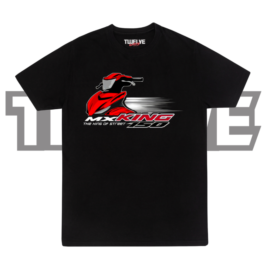 YAMAHA MX KING 150 | Black Reguler T Shirt | Kaos Motor Bikers | Atasan Pria Wanita | Baju Cewe Cowo