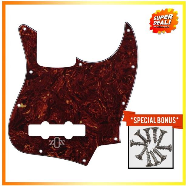 Pickguard Jazz Bass S 3Ply Tortoise