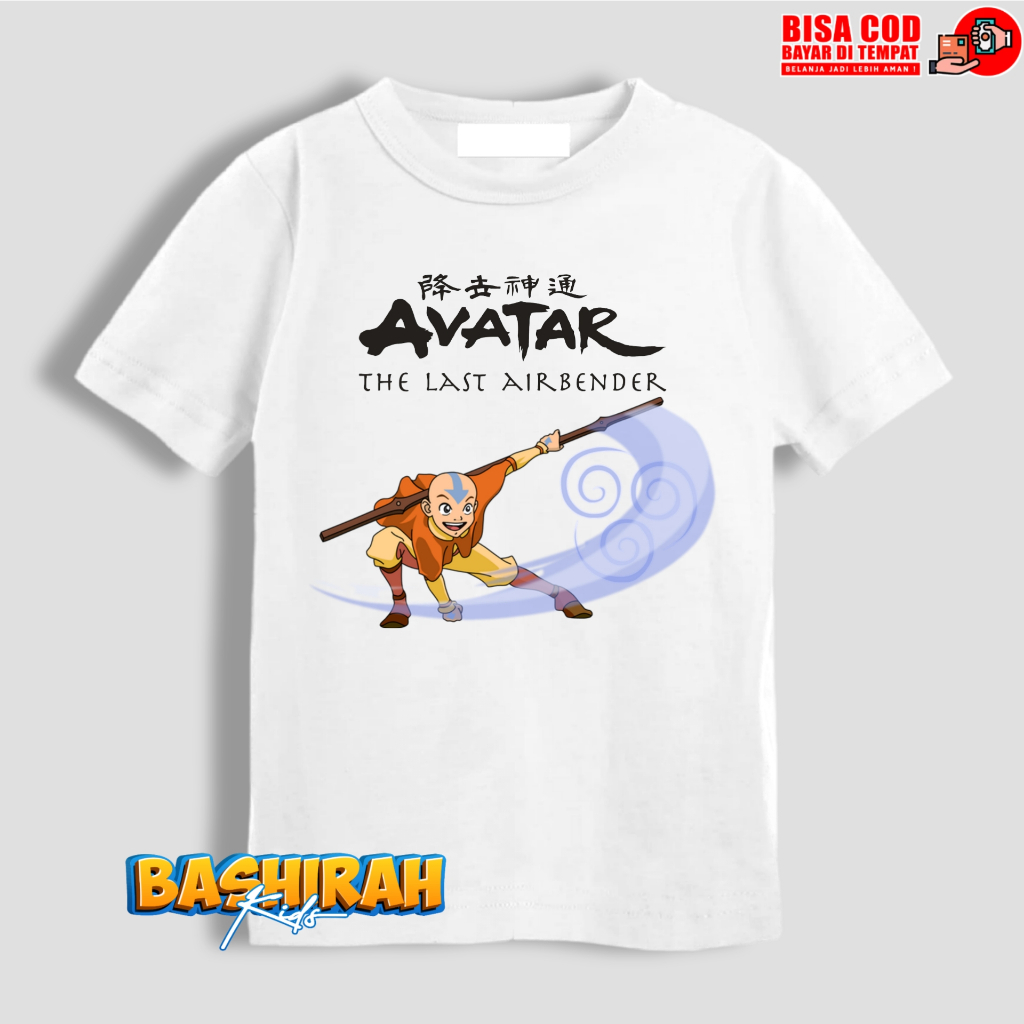 BAJU KAOS ANAK AVATAR THE LAS ARIBANDER / KAOS ANAK AVATAR AANG