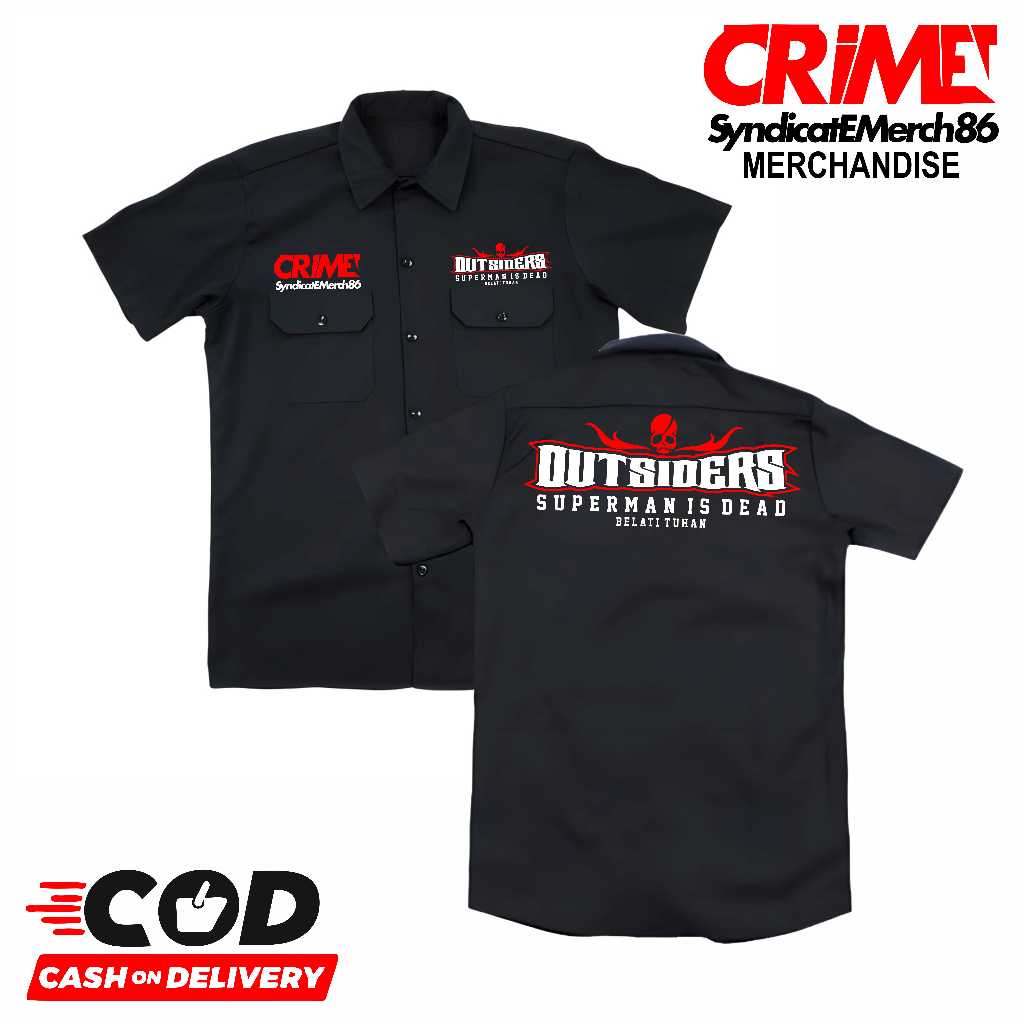 KEMEJA DISTRO BAND LOKAL SUPERMAN IS DEAD/KEMEJA OUTSIDERS/ KEMEJA BAND MUSIC