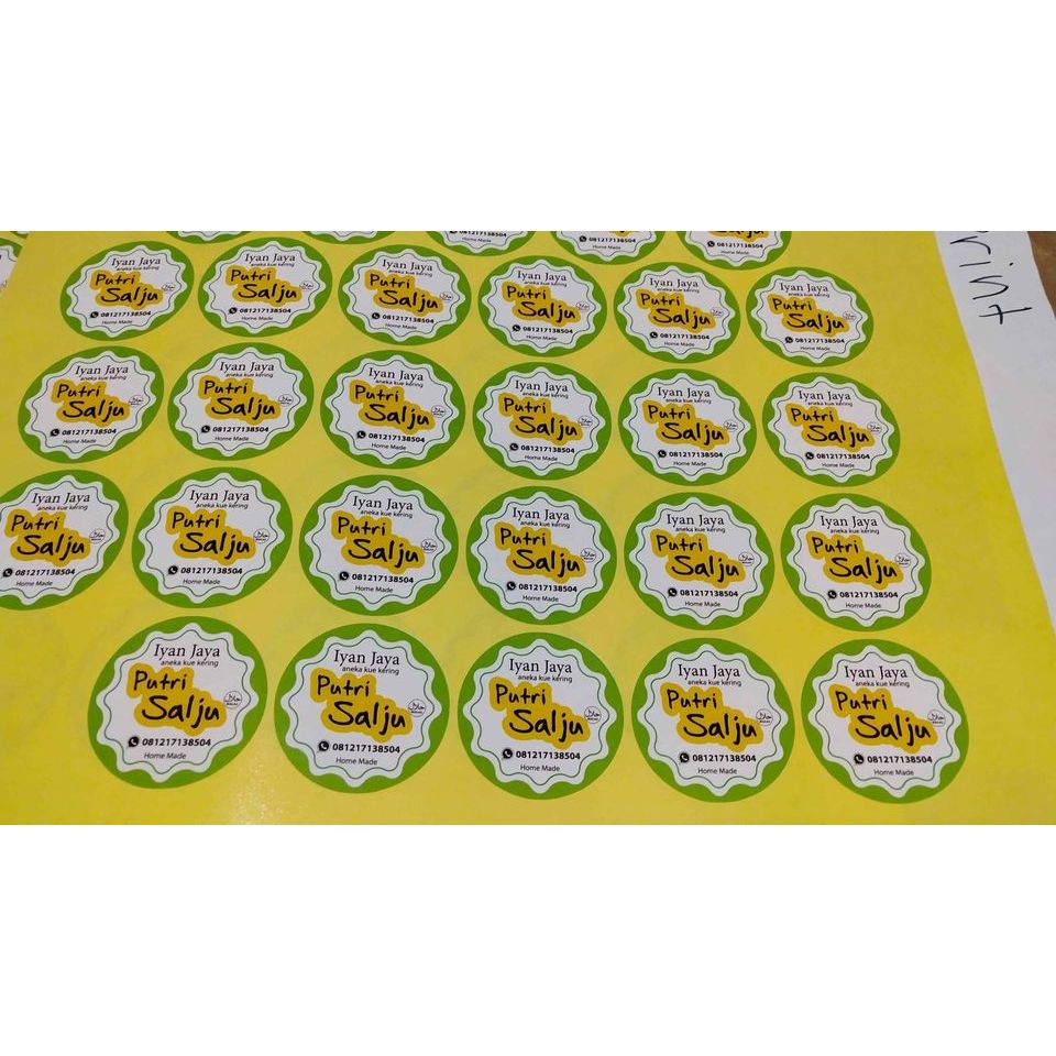 

Stiker Label Makanan A3