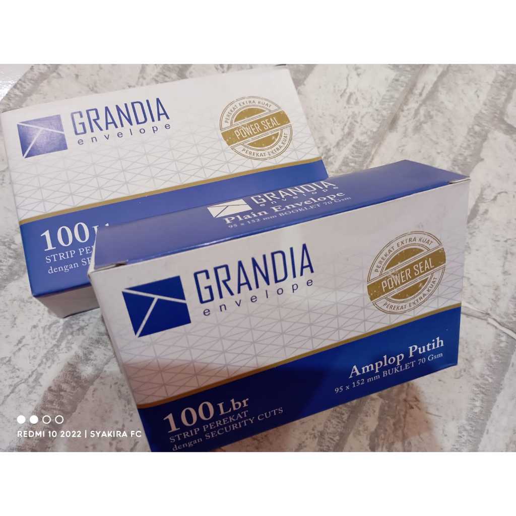 

Amplop Grandia 104 Putih Polos isi 100 Pcs Ukuran 95 x 152 mm Booklet 70 Gsm