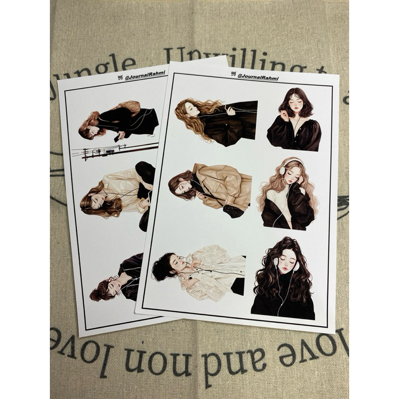 

Music Lover Girls Stiker Sheet
