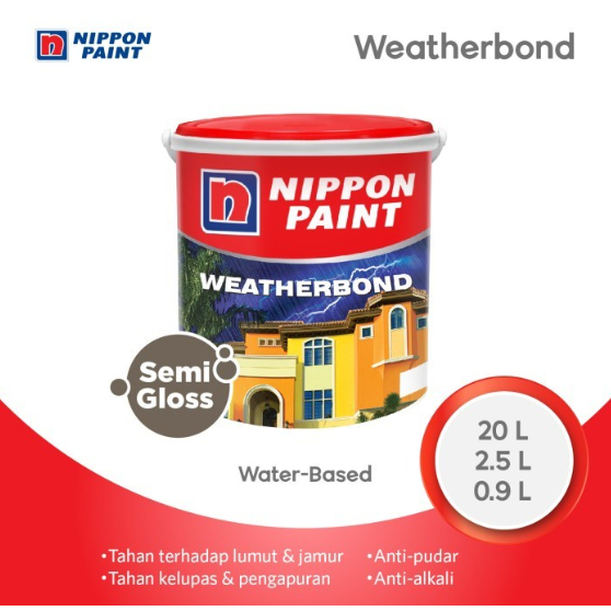 CAT TEMBOK EXTERIOR WEATHERBOND GALON 2.5LITER TEMBOK DINDING LUAR RUMAH EXTERIOR