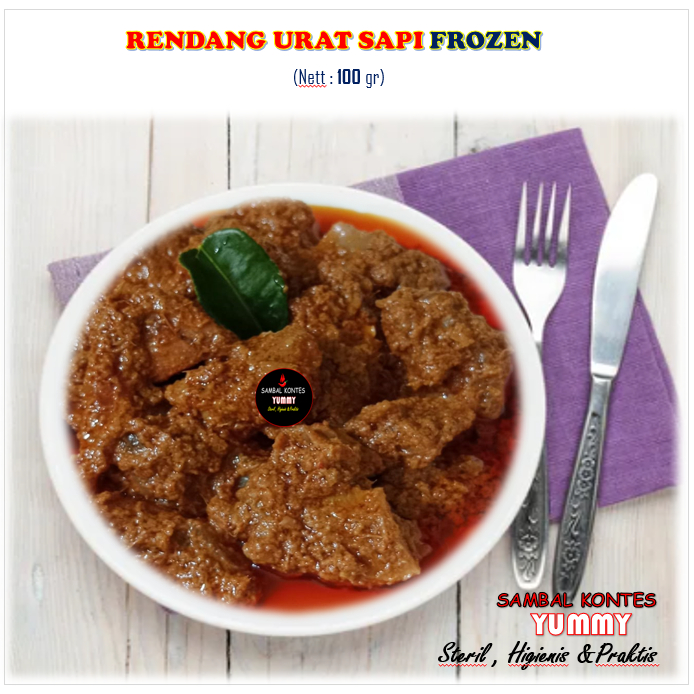 

Rendang Urat Sapi PREMIUM Frozen 200gr Enak dan Murah