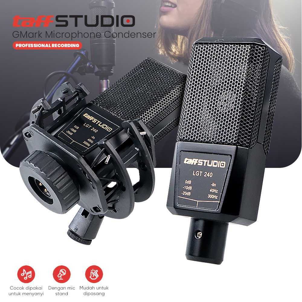 mic karoke jek kecil 3.5mm Panjang Kabel: Sekitar 250 cm TaffSTUDIO GMark Microphone Condenser Profe