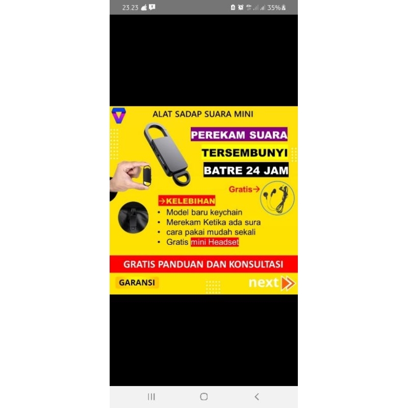 Voice Recorder USB - Perekam Suara Mini Tersembunyi Voice Recorder Alat Sadap Penyadap Suara Mini Yo