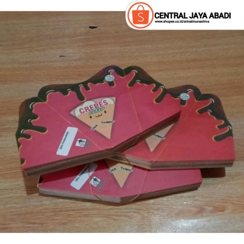

300 LEMBAR KEMASAN CREPES LIPAT JUMBO PAPER CRAFT KARTON SUPER QUALITY | KERTAS LEKER KREPES CRISPY HIGH QUALITY | BOX LEKKER WAFFLE CROFFLE MURAH PRODUK TERBARU | CENTRAL JAYA ABADI | 890