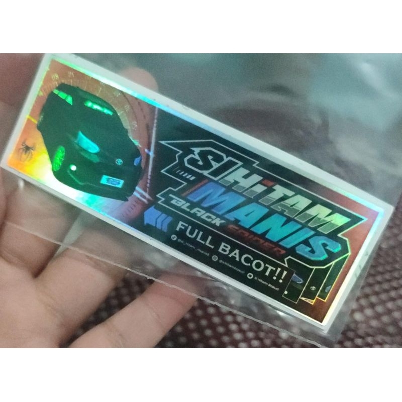 

stiker sihitam blackspider versi hologram