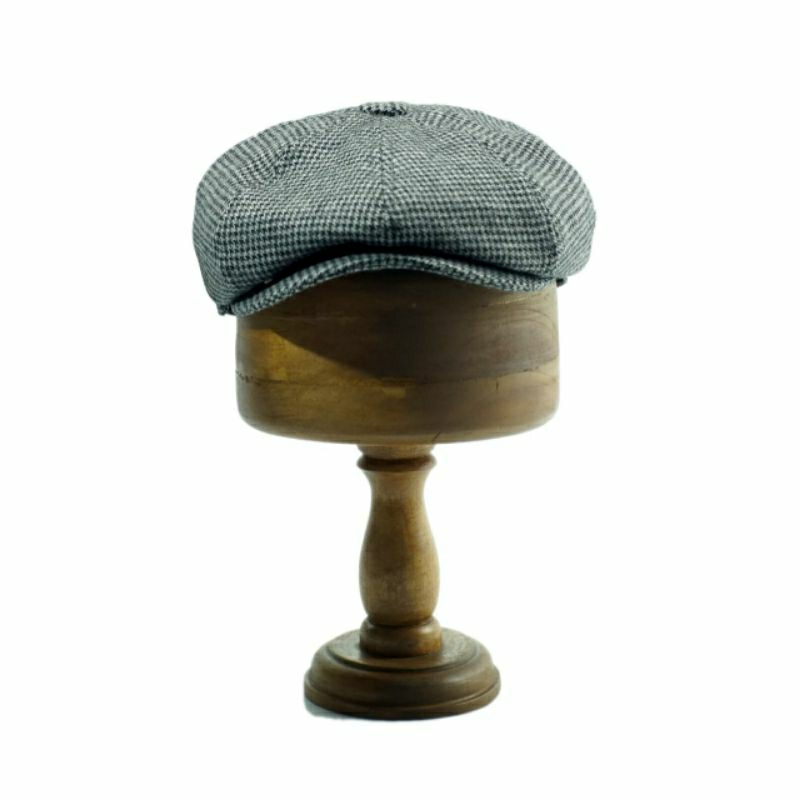 Newsboy Gatsby Cap Topi Newsboy Gatsby Cap Pria Motif Houndstooth Bahan Wool Hangat Nyaman Dipakai U