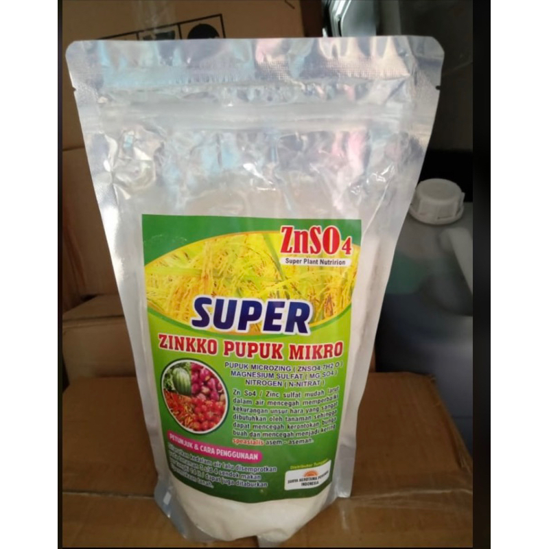 Pupuk Zinkko Mikro ZnSo4 1 Kg mencegah kerontokan bunga buah untuk buah cabe bawang merah