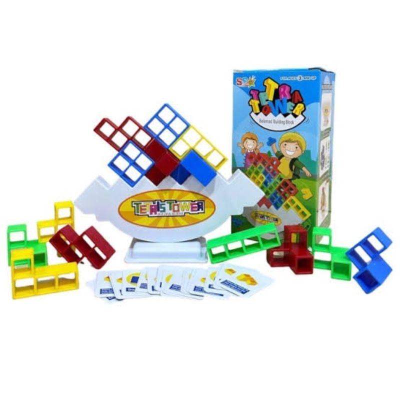 mainan balancing block tetra tower game