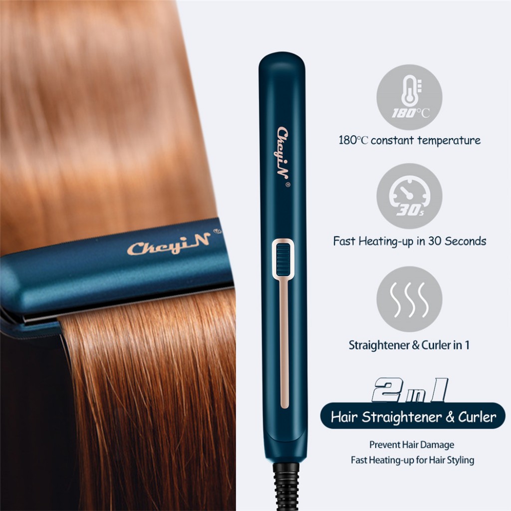 Ckeyin Catokan Rambut Hair Straightener Catok Rambut Lurus Keriting 2 In 1 Catok Curly Pasti Promo