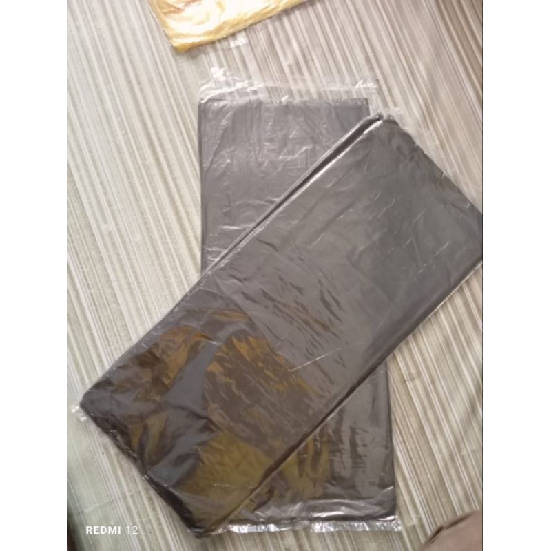 plastik meteran / plastik balon warna hitam cap tanam