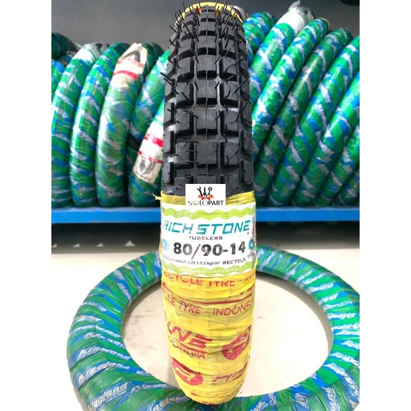 Ban Motor Richstone 80/90-14 Ring 14 Tubeless ban trail 80/90-14 ban motor 80/90-14 ban 80/90-14 ban