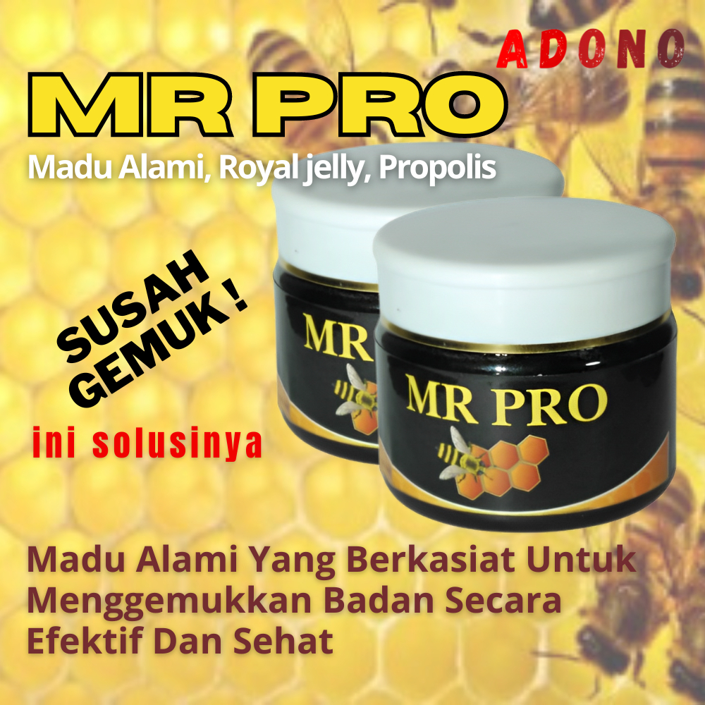 MR PRO HWI Madu Gemuk Badan Vitamin Suplemen Penggemuk Penambah Nafsu Makan Anak Dewasa Alami Aman C
