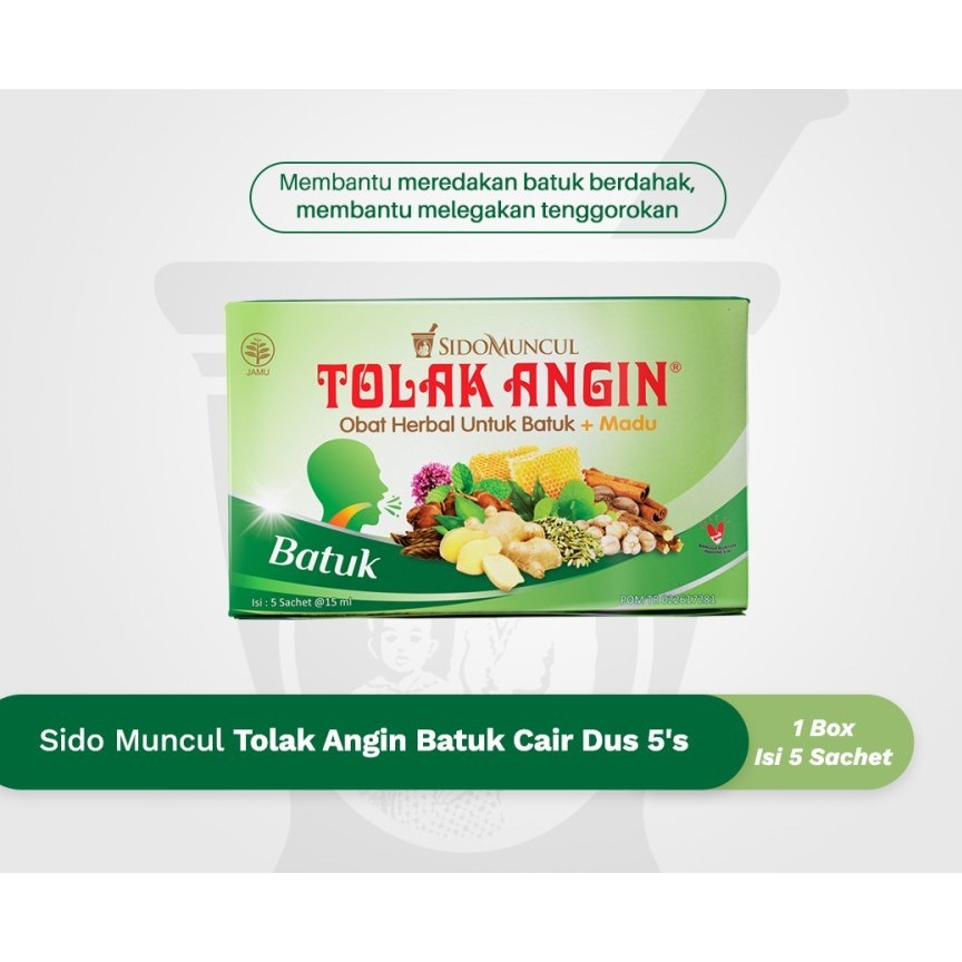 

Tolak Angin Batuk Cair Dus 5's - Membantu Meredakan Batuk Berdahak