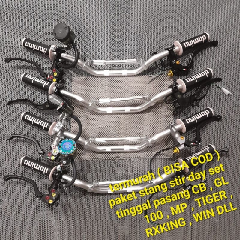 paketan ( BISA COD ) set stang stir day pnp tinggal pasang CB , WIN ,GL , TIGER , RXKING , CB 100 , 