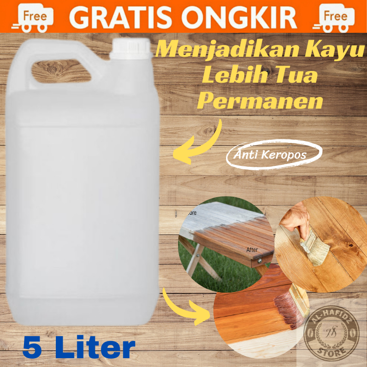 Pernis Obat Penyama Pewarna Pengawet politur Cat Warna Kayu Jati Belanda Natural Di Dinding Di Rumah