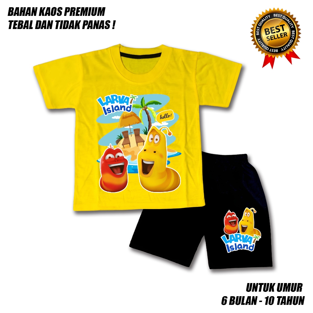 SETELAN ANAK LAKI LAKI PEREMPUAN LARVA CELANA HITAM BAHAN PREMIUM / SETELAN ANAK LAKI LAKI USIA 0-10