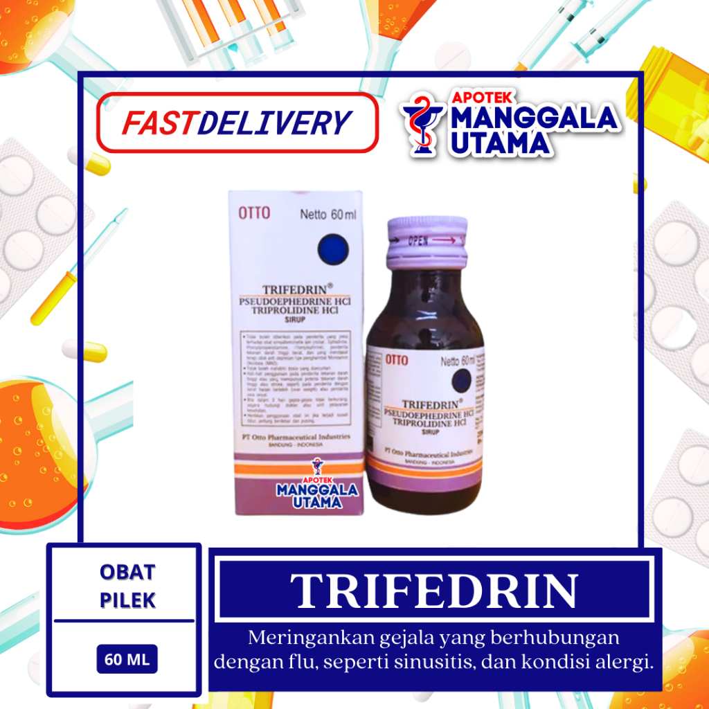 TRIFEDRIN SIRUP OBAT FLU ISI 60 ML