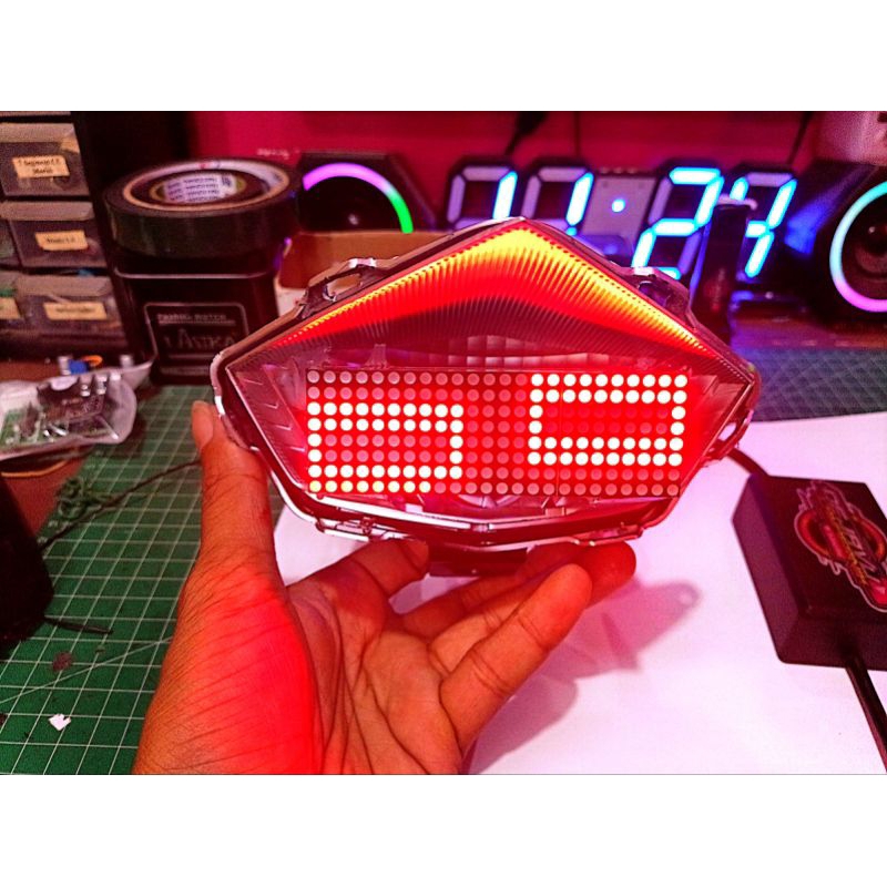 Stoplamp Runingtext Animasi Vixion X bare + Aplikasi