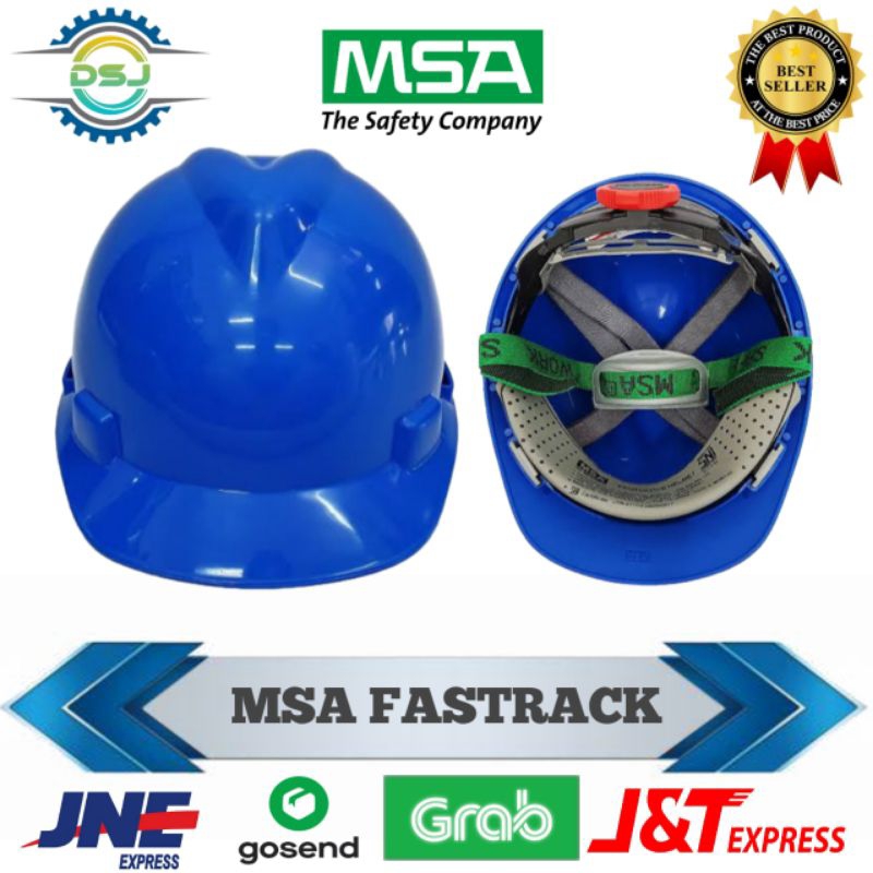 Helm Safety MSA Lokal Biru Fastrack + Tali Dagu