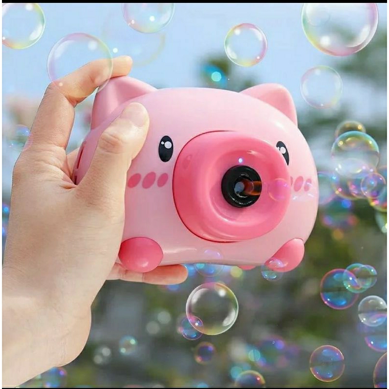 Mainan Bubble Camera Music & Light Led Elektrik Gelembung sabun kamera anak/alat gelembung berlampu 