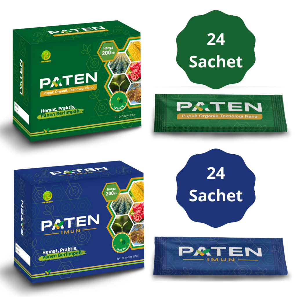 SEPASANG PUPUK PATEN + IMUN ISI 48 SACHET ORIGINAL RENNER