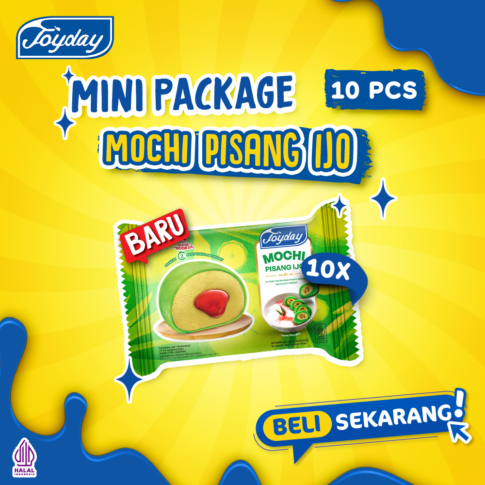 

Joyday Ice Cream Mini Package Mochi Pisang Ijo - 10pcs Es Krim