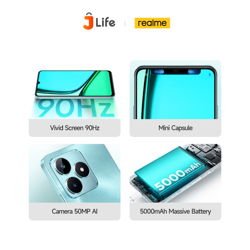 Jlife - realme C51s 6GB+6GB*|128GB (50MP AI Camera | 90Hz Vivid Display | 7.49mm Ultra Slim | Mini Capsule | 5000mAh Battery | 33W Supervooc)-5