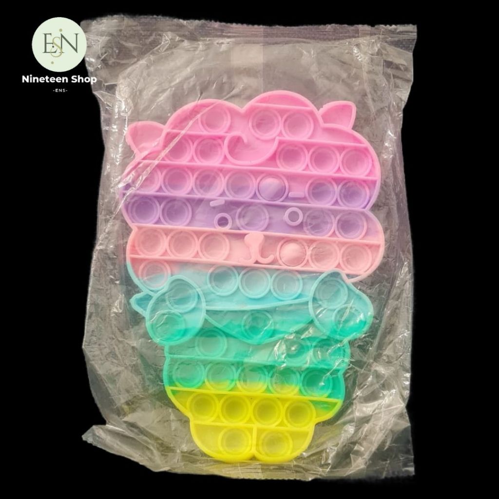 POP IT RAINBOW / FIDGET TOY RAINBOW / POP IT SILICON UKURAN BESAR BT21
