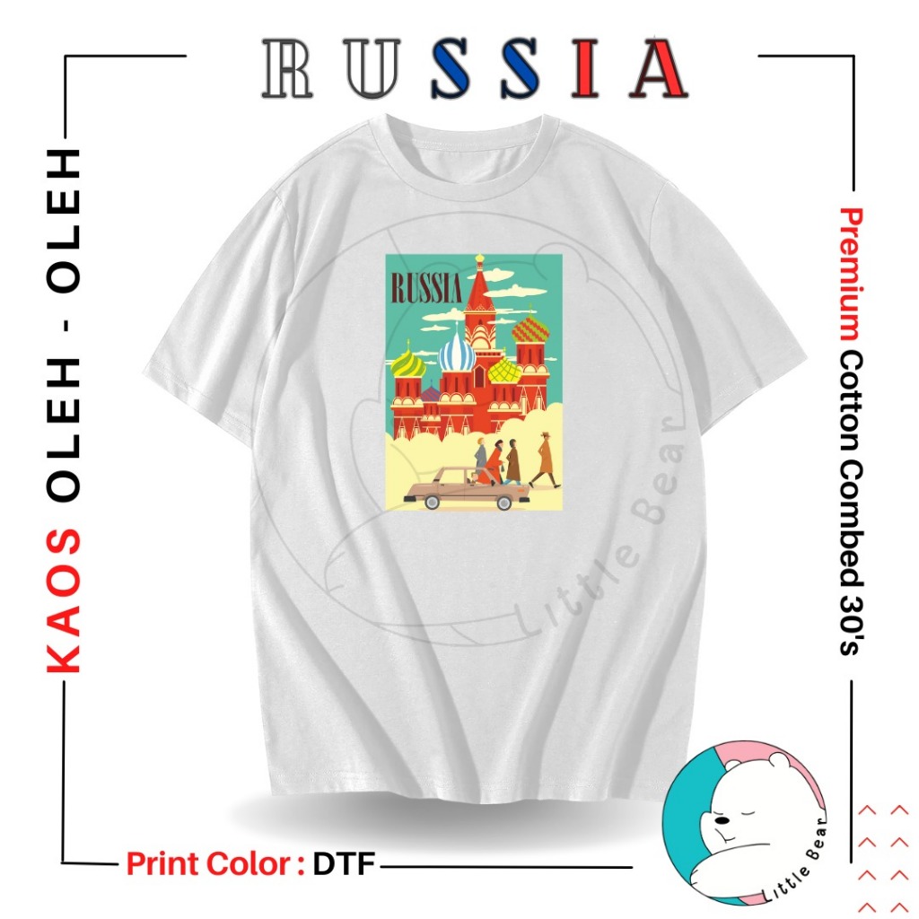 Littlebear KAOS SOUVENIR RUSIA BAJU OLEH-OLEH TYPE 9