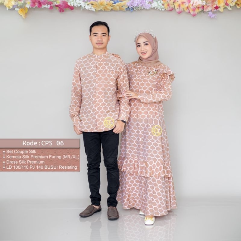 GAMIS ELZHAF SILK LD 100 TERBARU, DRESS SILK ELZHAF, DRESS COUPLE ELZHAF PEKALONGAN, GAMIS TWILL BAT
