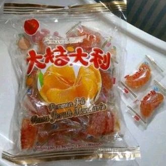 

Jelly Jeruk 500gr Hong Mao/Chen Liang Ji/Permen Rasa jeruk Mandarin