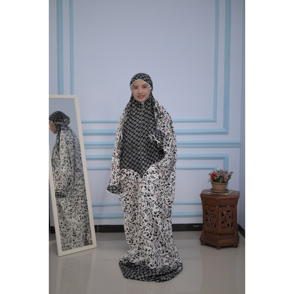 Mukena Terusan Rayon Bali - Mukena Dewasa Terusan Bali