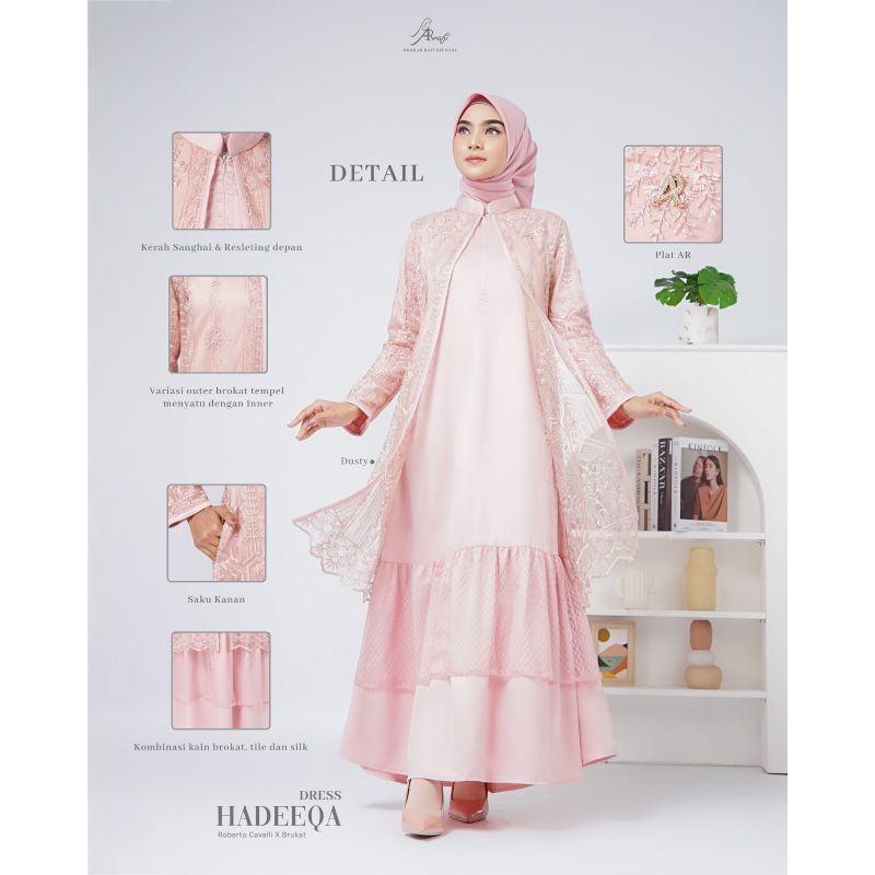 Hadeeqa dress untuk lebaran Matt Roberto cavalli mix brukat