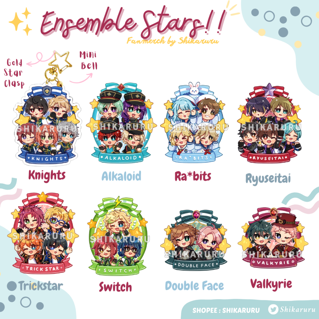 Shikaruru | Ensemble Stars Enstars Fanmerch KEYCHAIN  READY STOCK