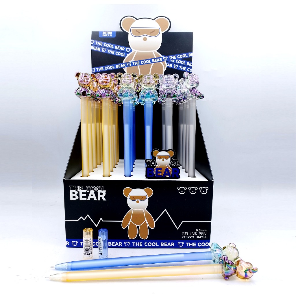 

SOFUN BALLPOINT GEL ZF3229 - Bolpen Pulpen Pena Gel Fancy Karakter Motif The Cool Bear