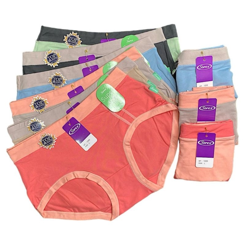 6pcs-GROSIR CD sorex 1255 super soft-pakaian dalam wanita dewasa lembut-bahan polyester