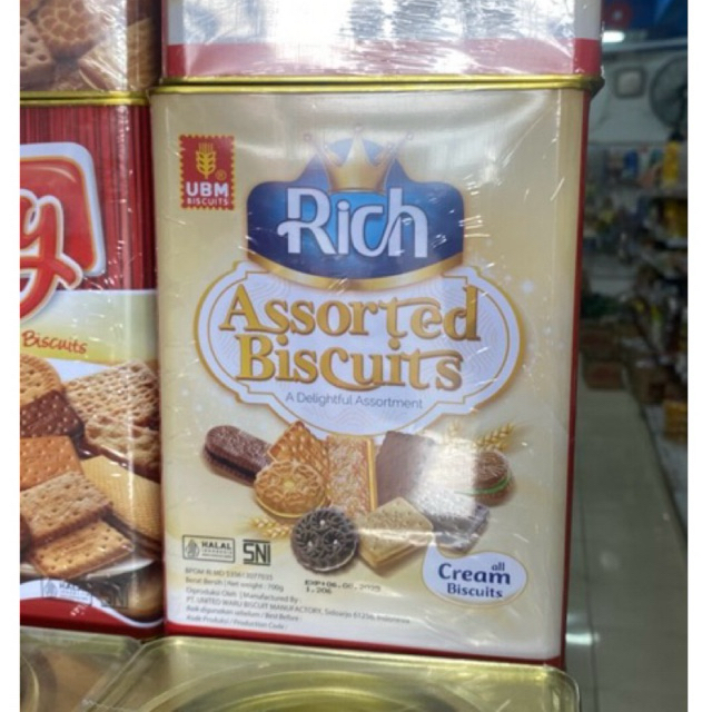 

RICH ASSORTED BISCUIT-BISKUIT KALENG BY UBM 700gr/BISKUIT MURAH