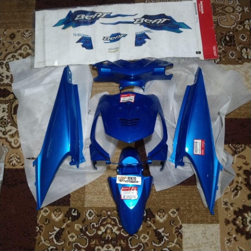 full body halus   Honda beat karbu+ striping Honda beat biru muda  ABM original
