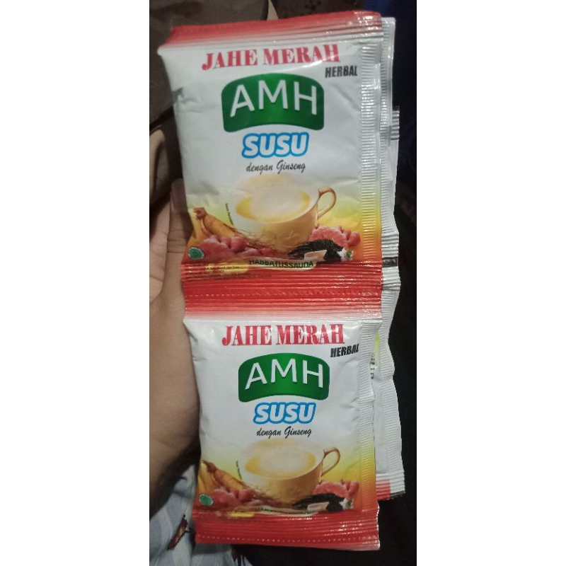 

AMH Jahe Merah Susu Dengan Ginseng// 1 Renteng isi 10 Sachet